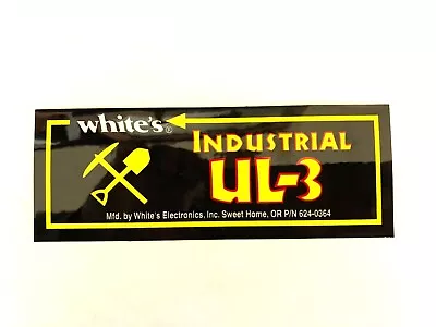 Whites UL-3 Metal Detector Side Decal • $3.95