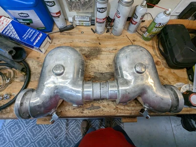 $5 • Buy Aluminum Marine Exhaust Riser Snail Jet Boat V-drive With Gaskets