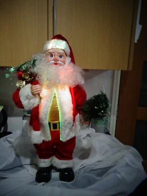 £35 • Buy 23 Inch, Vintage, Free Standing, Fibre Optic Santa Claus, Christmas Decoration