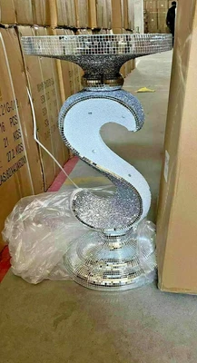 £121 • Buy Modern Venetian Mirror Glass Side Table  Diamante Stand Romany Italian