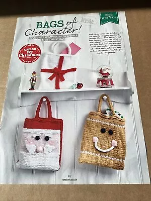 Christmas Gift Bag Knitting Pattern - Father Santa Present Gingerbread Man • £2.69