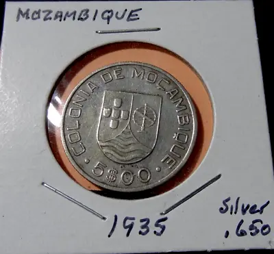 1935 Mozambique 5 Escudos Silver World Coin • $17.95