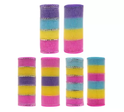 New Decorative Easter Striped Mesh  6 In X 5 Yd ~Qty 2 Picked At Random • $8.99