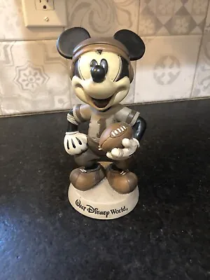 Walt Disney World Mickey Mouse Football Player Bobble Head Exclusive Retired • $22.90