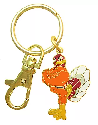 Virginia Tech Hokie Bird NCAA Metal Inlaid Color Enamel Logo Key Chain • $6.26