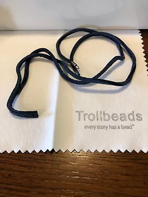 $34.99 • Buy Trollbeads Authentic Leather Bracelet Necklace Blue