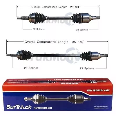 SurTrack Pair Set Of 2 Front CV Axle Shafts For Toyota Yaris 2007-2017 • $95.95