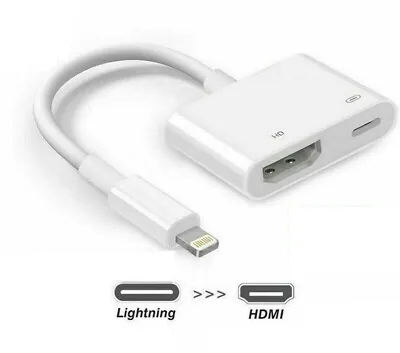 Adaptador 8 Pin A HDMI Para IPhone 7/8 Plus IPad Cable Convertidor De Vídeo HD • $21.95