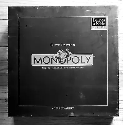 NEW Monopoly ONYX WOODEN BLACK & SILVER ELEGANT WOOD Edition Game Sealed NIB • $199