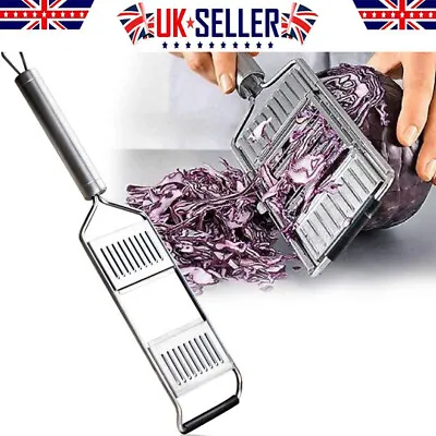 Multi-Purpose Vegetable Slicer 3in1 Peeler Stainless Cutter Steel Grater Kitchen • £10.88