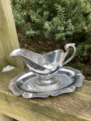 $19.99 • Buy Vintage Krome Kraft Farber Bros Gravy Boat With Matching Tray