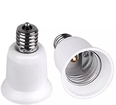 2-Pack E17 To E26 E27 Adapter Light Bulb Socket Converter (E17 To E26 Adapter) • $14.76