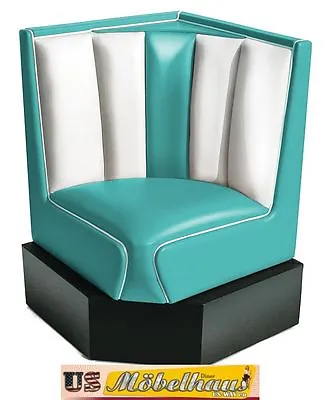 HW-60/60-T American Diner Bench Corner Seat Furniture 50´S Retro USA Style • £534.13
