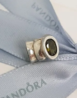 Authentic Pandora Forest Green CZ Bonsai Cats Eye Charm 790289 Retired • $34