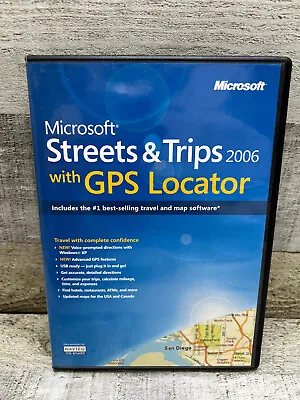 Microsoft Streets & Trips 2006 With GPS Locator 2 Disc Clean Resurfaced Discs • $20.50