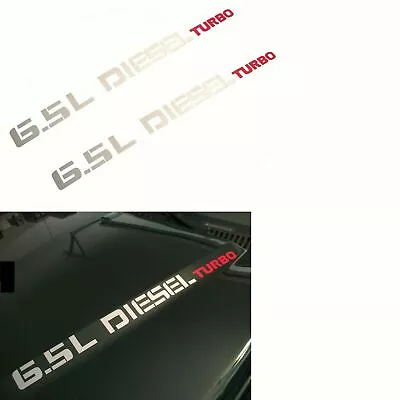 2pcs 6.5L Turbo Diesel Car Hood Vinyl Decals Hood Engine Stickers Emblem • $12.99