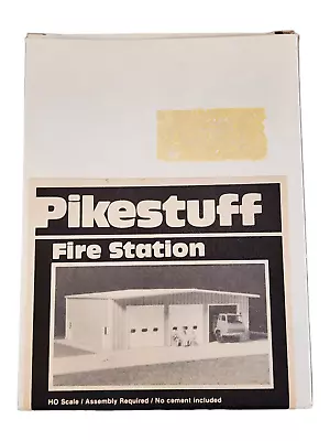 Vintage HO Scale Pikestuff Fire Station Firehouse Building Model Kit #0019 New • $15.37