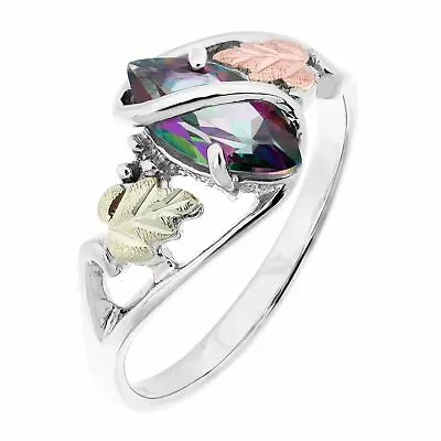 Sterling Silver Black Hills Gold Mystic Fire Topaz Ring II • $128.14