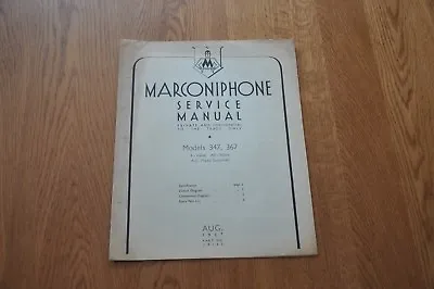 Marconiphone Model 347 & 647  6 Valve All-Wave A.C Superhet Genuine Manual • $4.36