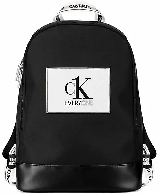 £29.99 • Buy Brand New Genuine Calvin Klein Ck Black Unisex Logo Rucksack Backpack Bag Sealed