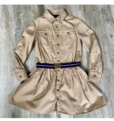 £15.99 • Buy Polo Ralph Lauren Girls Cotton Long Sleeve Dress Age 6