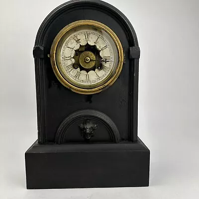 Kroeber Antique Vintage Wood Gargoyle Crest Mantle Clock For Parts • $34