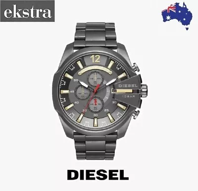 Mens DIESEL Mega Chief Watch Gunmetal Stainless Steel DZ4421 • $299.90