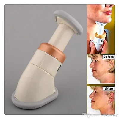 Chin & Neckline Slimmer Jaw Massager Reduces Double Chin Fat Lifts Face Exercise • £5.69