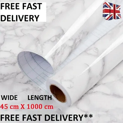 10M Marble Contact Wallpaper Sticky Back Plastic Vinyl Firm Roll Self Adhesive • £7.88