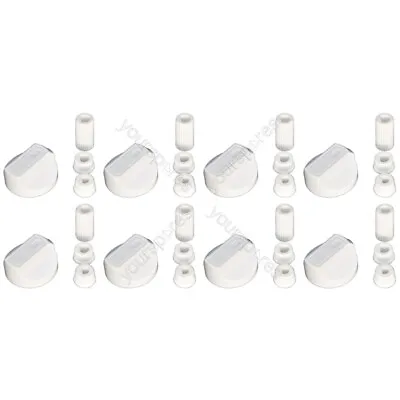 8 X White Universal Stoves Belling New World Cooker Oven Hob Control Knobs • £8.99