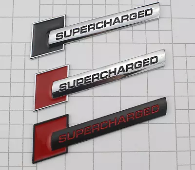 Metal Supercharged Chrome Emblem Sticker Badge Land Rover Volkswagen VW Audi • $9.49