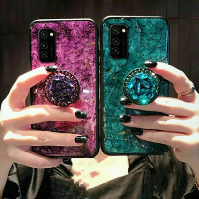 £1.19 • Buy For IPhone SE 11 12  Pro Max  X 7 8 Plus Diamond Marble Stand Holder Case Cover