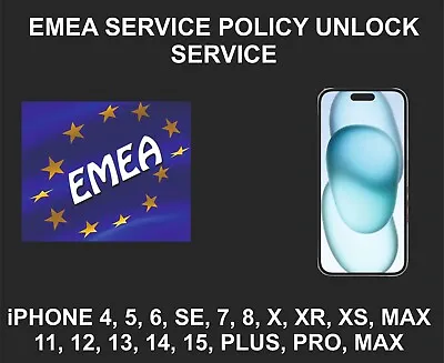 EMEA Service Policy IPhone All Models Factory Unlock Premium • $19