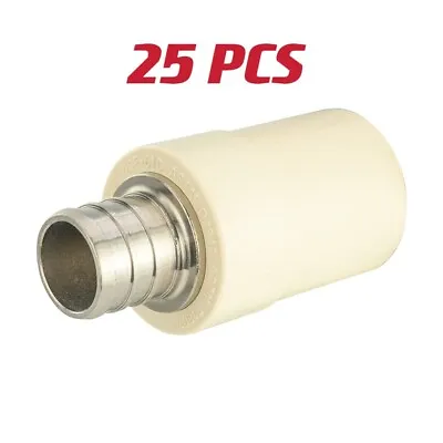 25 PCS EFIELD 3/4  PEX X 3/4  CPVC Transition Coupling Brass Barb Crimp Fittings • $52.99