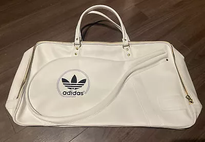 Rare Adidas Tennis Racquet Carrying Bag Sport White Used See Photos Please • $51.51