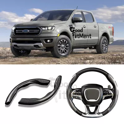 For Ford Ranger 2x Car Steering Wheel Booster Non-Slip Cover Carbon Fiber Look • $33.72