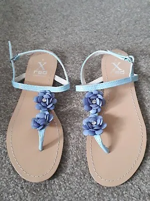 £15 • Buy Brand New Ladies Blue Emilio Luca Flat Flip Flops Size 6