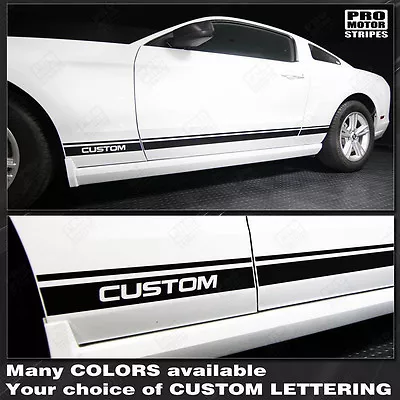 Ford Mustang 1994-2023 Rocker Panel Side Stripes Decals (Choose Color) • $33.60