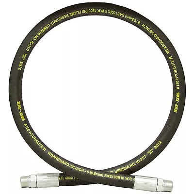 3/8  X 60  3/8 NPTM X 3/8 NPTM SAE 100R16 Hydraulic Hose 5000 PSI  918-3260 • $15.75