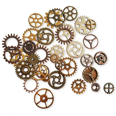 20pcs Mix Metal Cogs Gears Steampunk Clockwork Craft Embellishment Toppers • £2.49