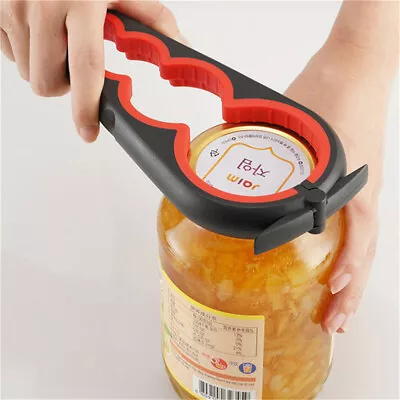 Opener 4 In 1 Multi Purpose Can Jar Lid Ring Pull Bottle Top Screw Remover Tool • £3.95