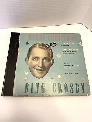 Bing Crosby  Merry Christmas  4 × 78 RPM Records 1945 Decca A- 550. Vintage • $35