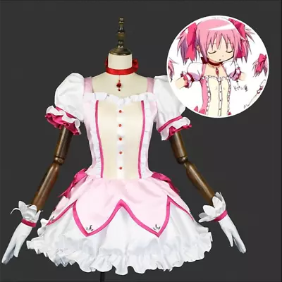 Anime Puella Magi Madoka Magica Kaname Madoka Women Dress Costumes Halloween • $27.88