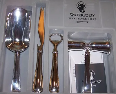 Waterford Fine Silver Gifts Keswick Silverplated 4 Piece Bar Set • $149.99