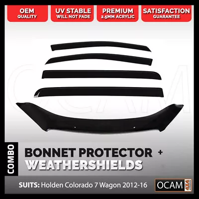 Bonnet Protector Weathershields For Holden Colorado 7 Wagon 2012-16 Visors • $149