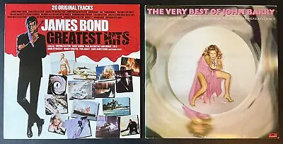JAMES BOND Greatest Hits Wings Lulu Bassey & Very Best Of John Barry Vinyl LP • £12