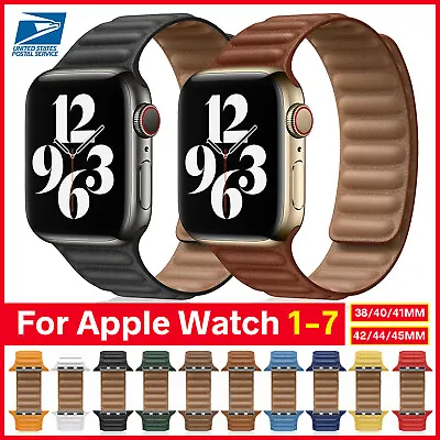 $15.35 • Buy For Apple Watch Series 8 7 6 5 4 SE 321 38/40/41/42/44/45mm Magnetic Band Strap