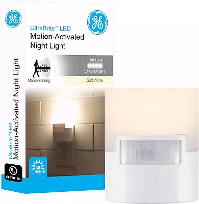 Plug In Motion Activated Detector Sensor LED Indoor Night Light Electrical Home • $14.14