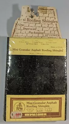 $13.99 • Buy Dollhouse Miniatures - Mini Granular Asphalt Roofing Shingles - Midnight Black