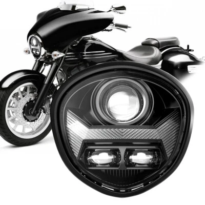 $299.99 • Buy LED Headlight Assembly Dimmable High Low Beam For Yamaha V STAR 1300 XVS 1300CT